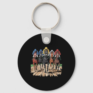 Horse Racing Jockey Racer Der Key Ring