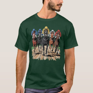 Horse Racing Jockey Racer Derby Rider Gifts Men Wo T-Shirt