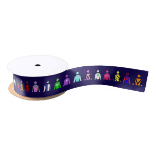 Horse Racing Jockey Silks Colourful Satin Ribbon