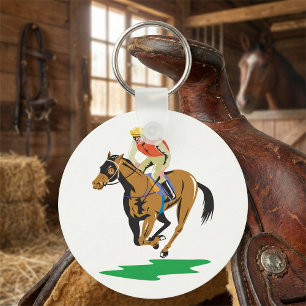 Horse Racing Key Ring