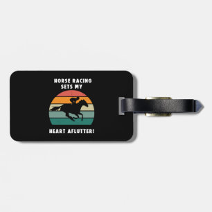 Horse Racing Luggage Tag