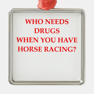 horse racing metal ornament
