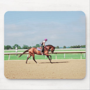 Horse racing mouse pad