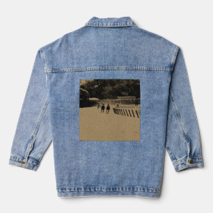 Horse Racing Muddy Track Grunge Denim Jacket