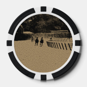 Horse Racing Muddy Track Grunge Poker Chips