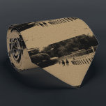 Horse Racing Muddy Track Grunge Tie<br><div class="desc">The horses are heading for home in the mud in this grungy taupe photo design of a sloppy track. Thoroughbred racehorses are at the head of the stretch at Belmont Park Race Track in Elmont,  NY.</div>