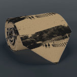 Horse Racing Muddy Track Grunge Tie<br><div class="desc">The horses are heading for home in the mud in this grungy taupe photo design of a sloppy track. Thoroughbred racehorses are at the head of the stretch at Belmont Park Race Track in Elmont,  NY.</div>