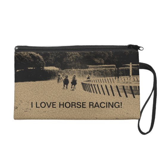Horse Racing Muddy Track Grunge Wristlet