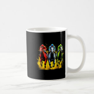Horse racing outfit dynamic race scene derby coffee mug