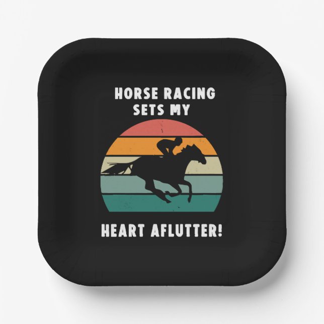 Horse Racing Paper Plate (Front)