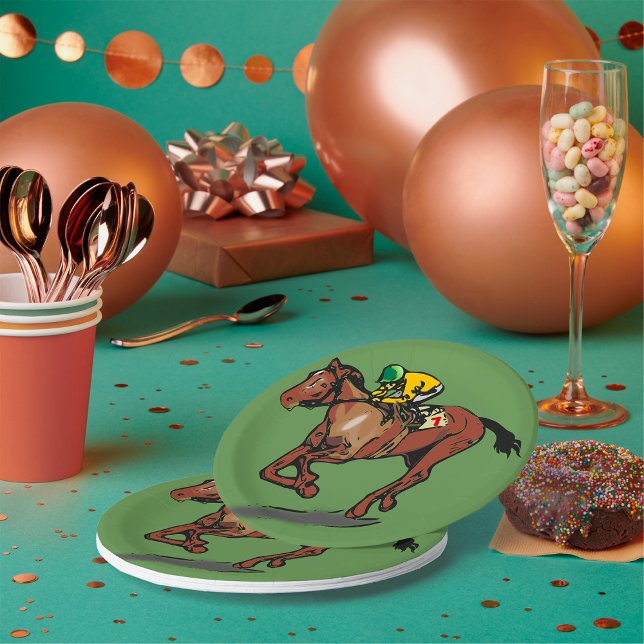 Horse Racing Paper Plates (Creator Uploaded)