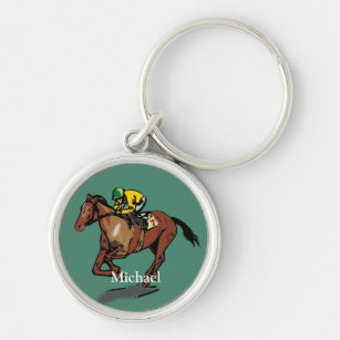 Horse Racing Personalised Key Ring