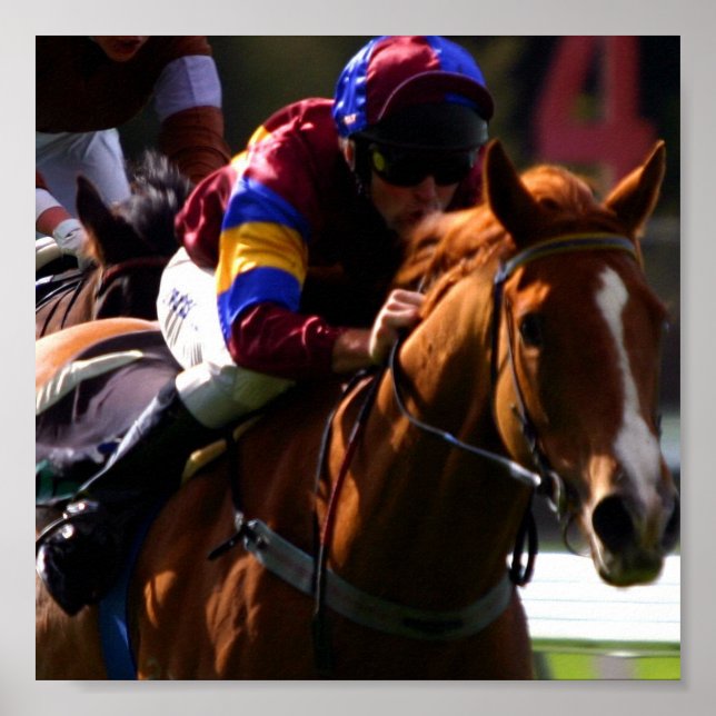 Horse Racing Photo Print (Front)