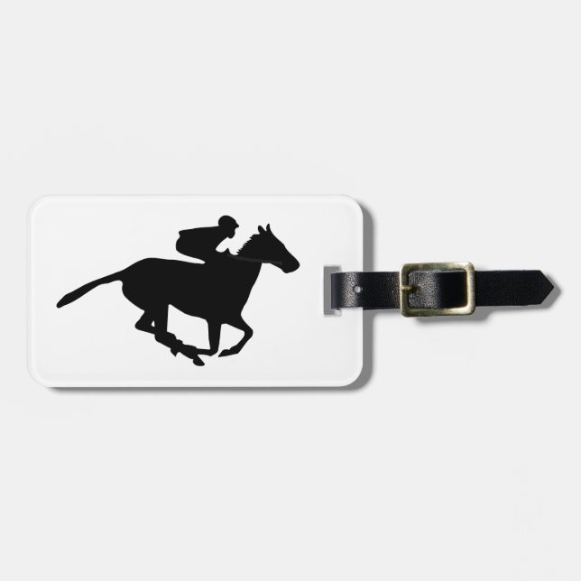 Horse Racing Pictogram Luggage Tag (Front Horizontal)