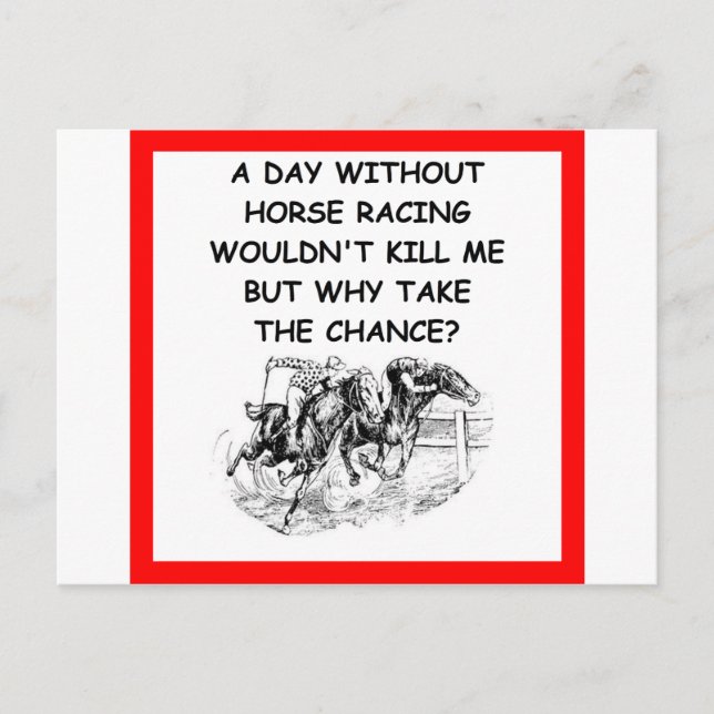 horse racing postcard (Front)