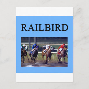 HORSE RACing railbird Postcard