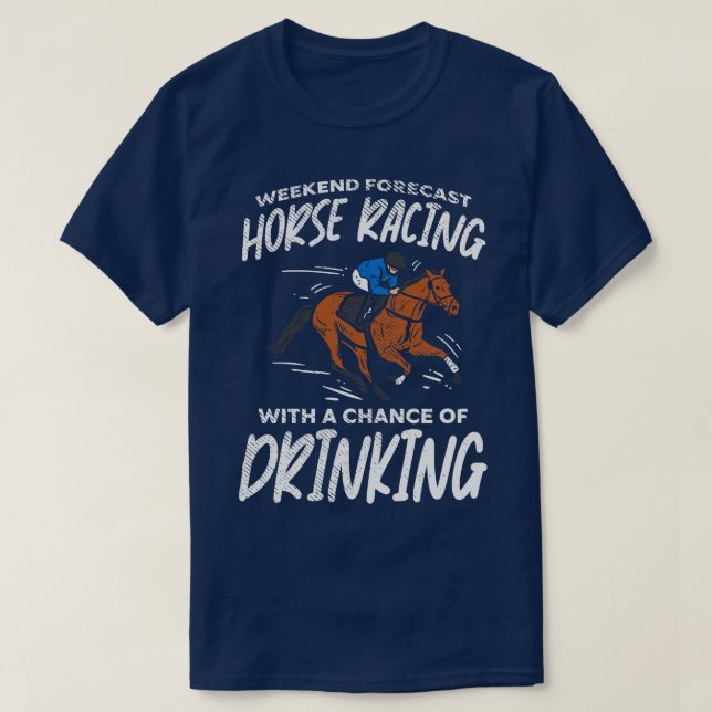 Horse Racing Riding Drinking 2 T-Shirt (Design Front)