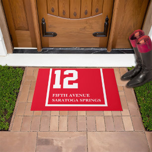 Horse Racing Saddlecloth House Numbers Address Doormat