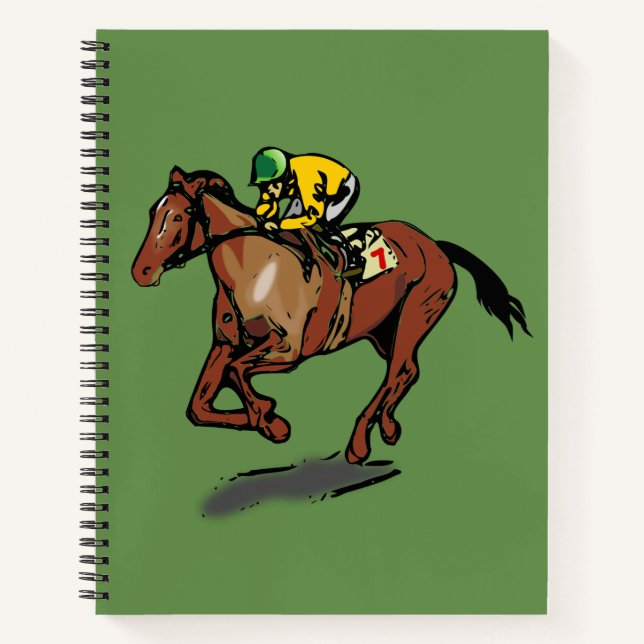Horse Racing Spiral Notebook (Front)