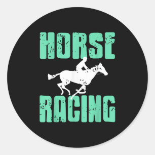 Horse Racing Srt Fanatics Speed And On  Classic Round Sticker