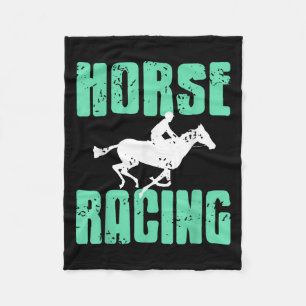 Horse Racing Srt Fanatics Speed And On Fleece Blanket