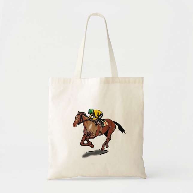 Horse Racing Tote Bag (Front)