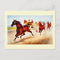 Horse racing vintage art