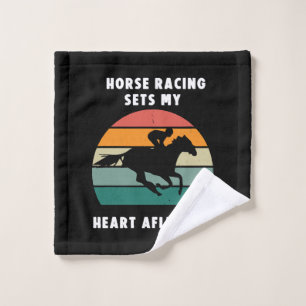 Horse Racing Wash Cloth