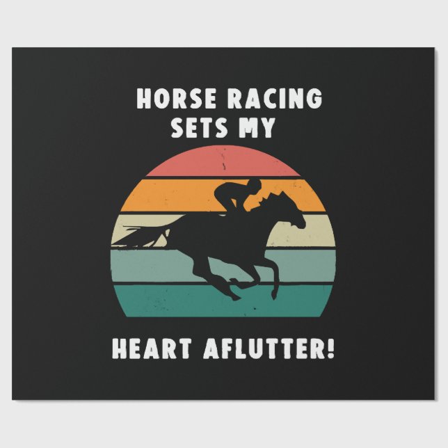 Horse Racing Wrapping Paper (Flat)