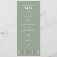 Horse Rail Fence Wagon Wheel Sage Dinner Menu