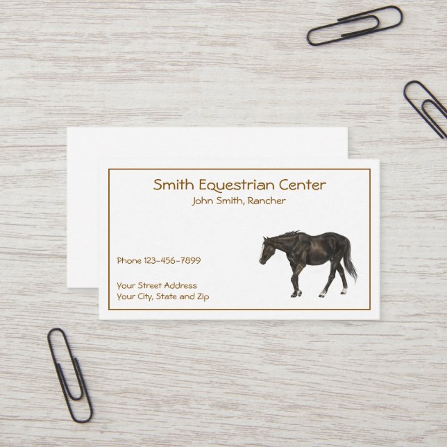 Horse Ranch Business Card (Front/Back In Situ)