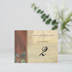 Horse Ranch Farm Lodge Wedding Table Number Cards