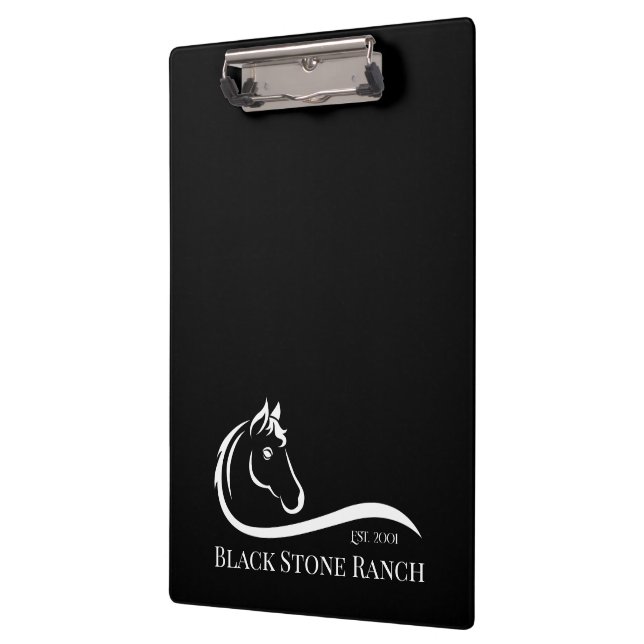 Horse ranch logo equestrian stable branding clipboard (Left)