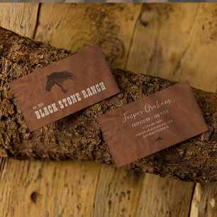 Horse Ranch Logo Equestrian Stable Business Card