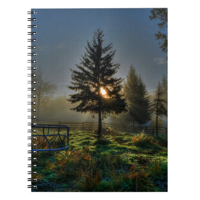 Horse Ranch Sunrise Nature Photo Notebook (Front)