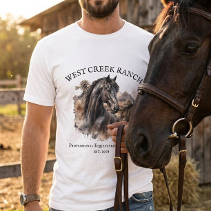 Horse Ranch Western Equine Personalised T-Shirt
