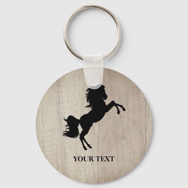 Horse Rearing Equestrian Training Key Ring (Front)
