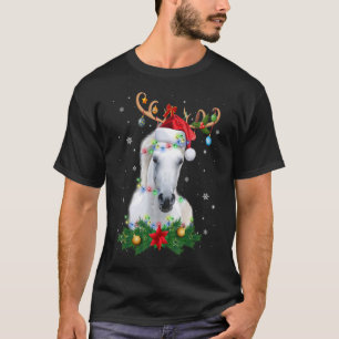 Horse Reindeer Antlers Lights Ornament Christmas X T-Shirt
