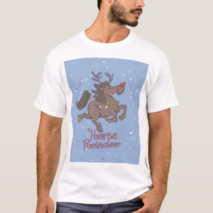 Horse reindeer cartoon illustration T-Shirt