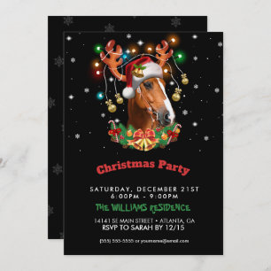 Horse Reindeer        Invitation
