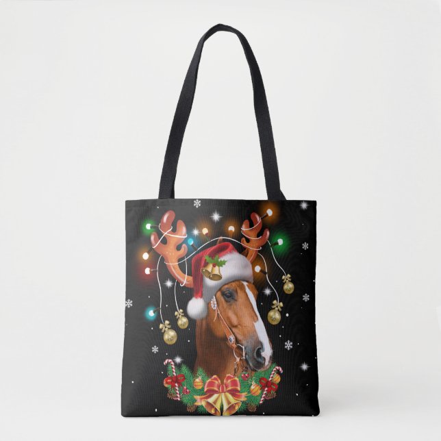 Horse Reindeer Tote Bag (Front)