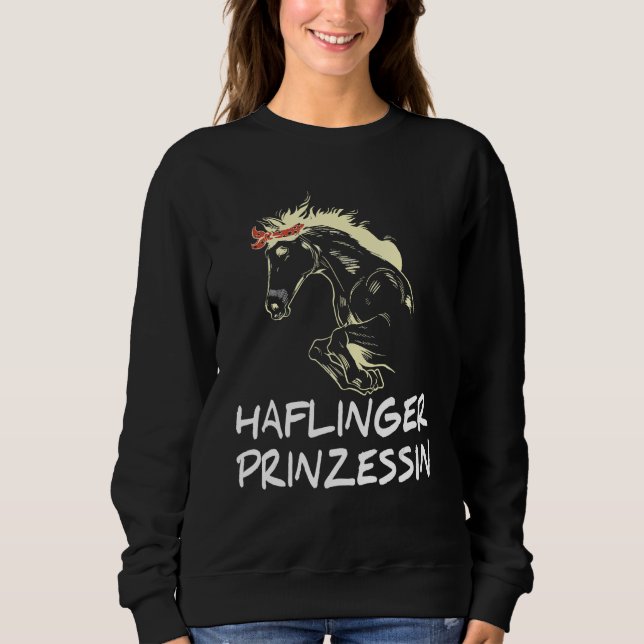 Horse Reiter Haflinger Girls Jumping Haflinger Pri Sweatshirt (Front)