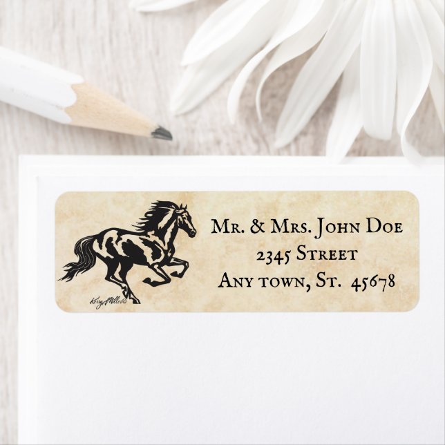 Horse Return Address Label (Insitu)