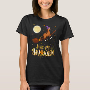 Horse Ride Witch Shotgun Horse Halloween T-Shirt