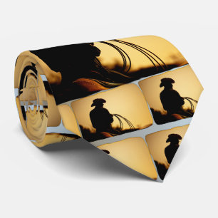 Horse Rider and Rope into the Sunset Tie