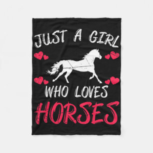 Horse Rider Animal Horse Lover Women Girls Equestr Fleece Blanket