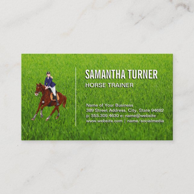 Horse Rider Business Card (Front)