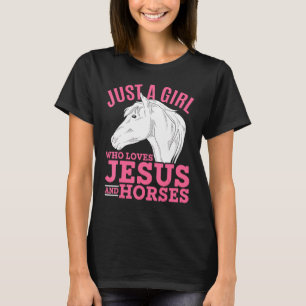Horse Rider Christian Equestrian Girls Women Horse T-Shirt
