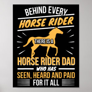 Horse Rider - Dad Daddy Father Daughter - Horsebac Poster
