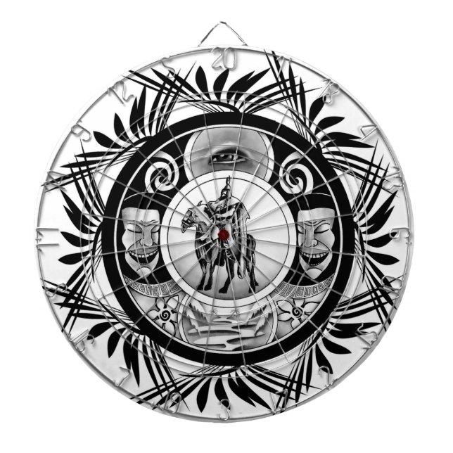 Horse Rider Drawing Dartboard (Front)